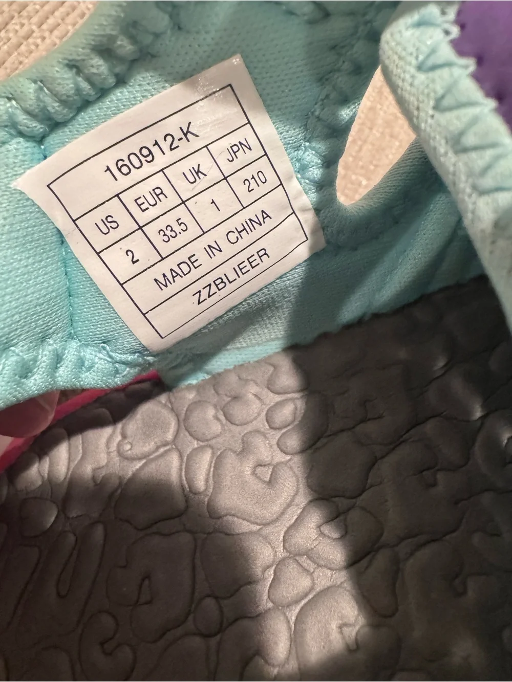 Dream Pairs Purple Aqua Kids Sport Sandals with Pink Accents